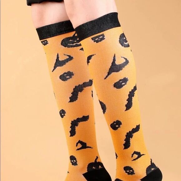 Halloween Thigh High Socks - Picture 2 of 3